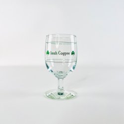 Irish Coffee glas (4 stk samlet) - p� stilk, gr�n skrift