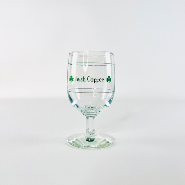Irish Coffee glas (4 stk samlet) - p� stilk, gr�n skrift