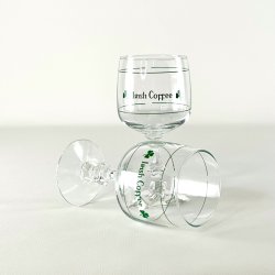 Irish Coffee glas (6 stk samlet) - p stilk, grn skrift