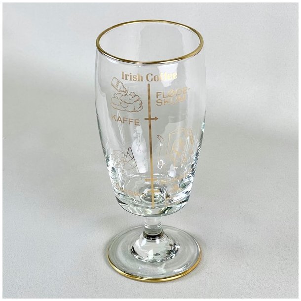 Irish Coffee glas (2 stk samlet) - store p lav fod m/tegninger