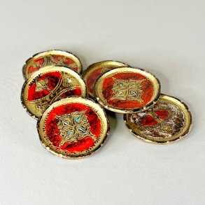 Glasbrik - dekoreret tr (st a' 6 stk) 