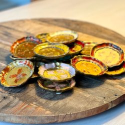 Glasbrik - dekoreret tr