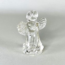 Lysestage - engel i glas