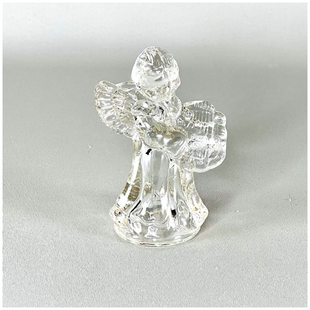 Lysestage - engel i glas