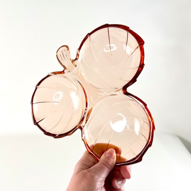 Glassk�l trekl�ver - lyser�dt glas 