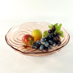 Glasfad - lyser�d m/blondekant og p� f�dder