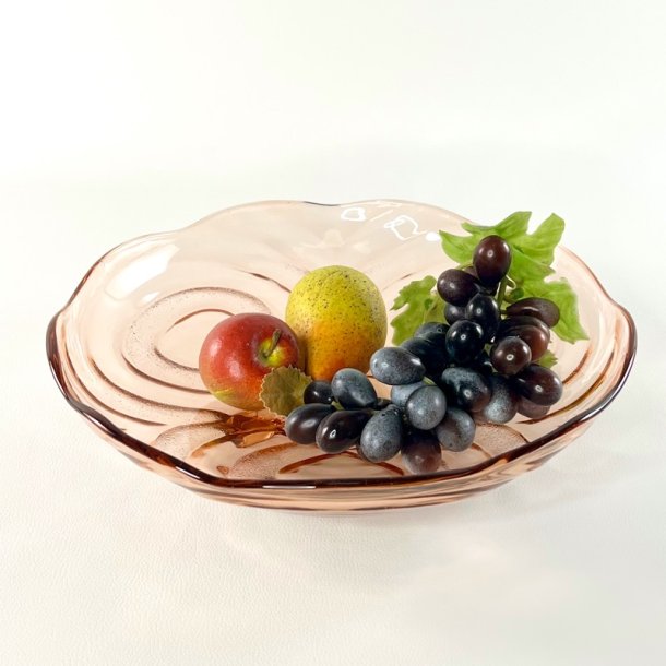 Glasfad - lyser�d m/blondekant og p� f�dder