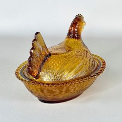 Hnekrukke - ravfarvet m/perlekant