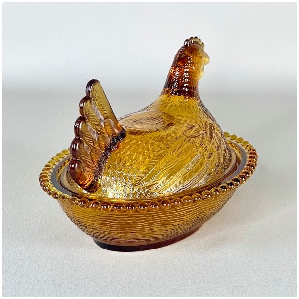 Hnekrukke - ravfarvet m/perlekant