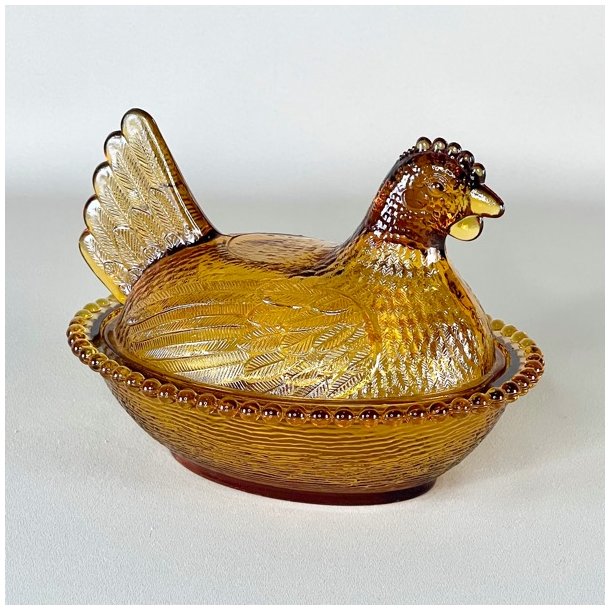 Hnekrukke - ravfarvet m/perlekant