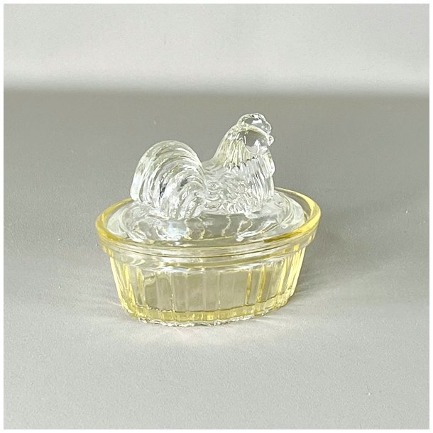 Hnekrukke i glas, gul/klar