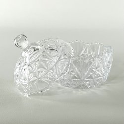 Bonbonniere - rund med stjernemnster (nr. 1)