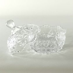 Bonbonniere - rund med stjernemnster (nr. 2)