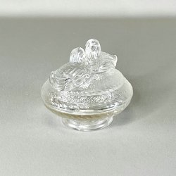 Bonbonniere - rund med sm fugle