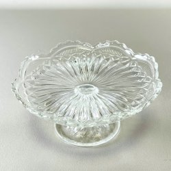 Glasopsats - vintage klart glas