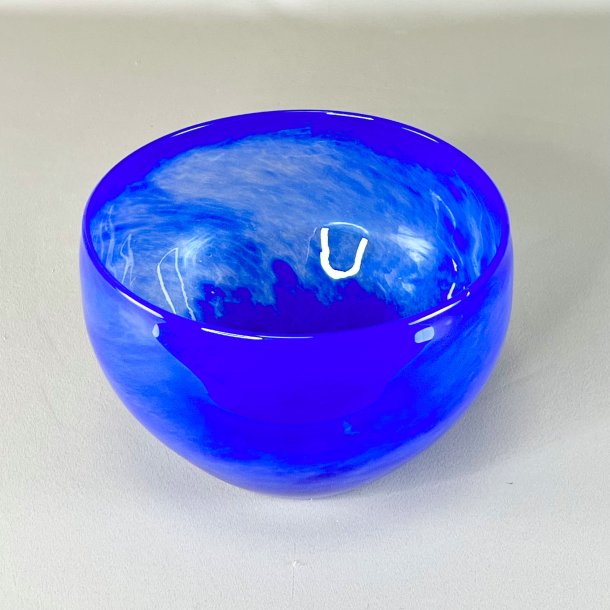 Glasskl - mundblst, koboltbl