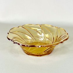 Glasskl - gylden med stribemnster