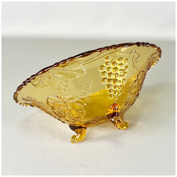 Glasskl - gylden m/vindruer og p fdder