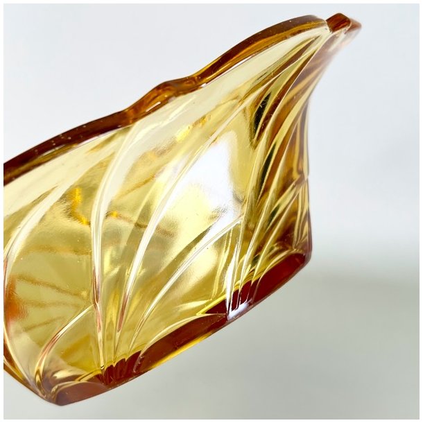 Glasskl - gylden med stribemnster