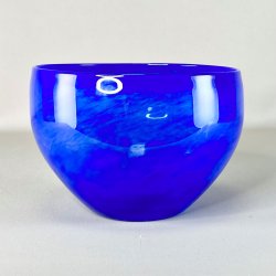 Glasskl - mundblst, koboltbl