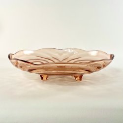 Glasfad - lyser�d m/blondekant og p� f�dder