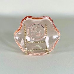 Glasskl - blondekant, lille, lyserd 