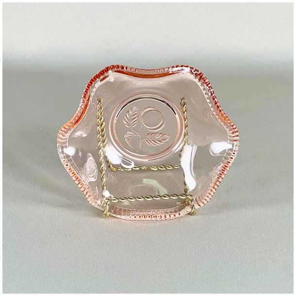 Glasskl - blondekant, lille, lyserd 