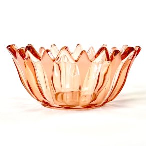 Glassk�l - lyser�d m/takket kant