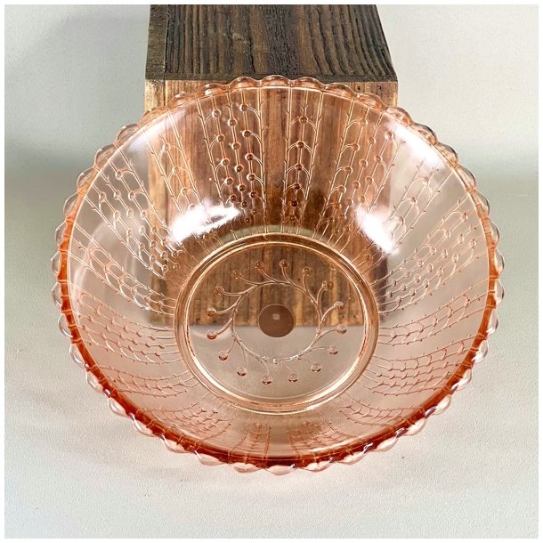 Glasskl - lyserd, med prikmnster