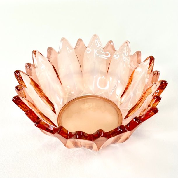 Glassk�l - lyser�d m/takket kant