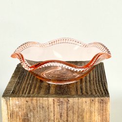 Glasskl - blondekant, lille, lyserd 