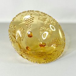 Glasskl - gylden m/vindruer og p fdder