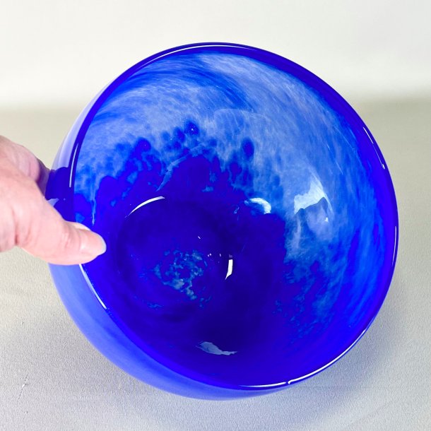 Glasskl - mundblst, koboltbl