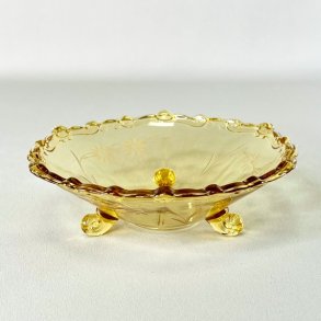 Glasskl - gylden m/blondekant og p fdder