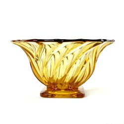 Glassk�l - stor, gylden p� fod