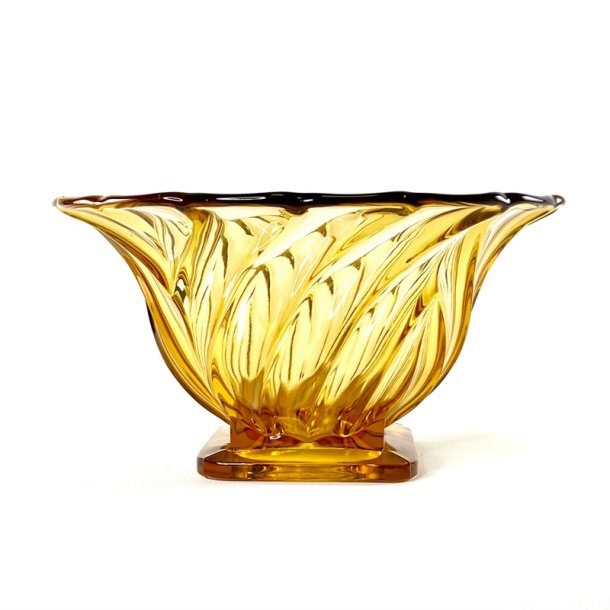 Glassk�l - stor, gylden p� fod