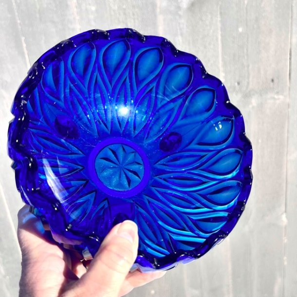 Glasskl - bl, presset glas 