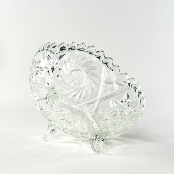 Glassk�l - vintage jardiniere, rund