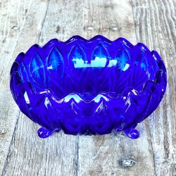 Glasskl - bl, presset glas 