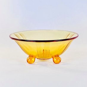 Glasskål på fødder - gylden 