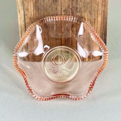 Glasskl - blondekant, lille, lyserd 