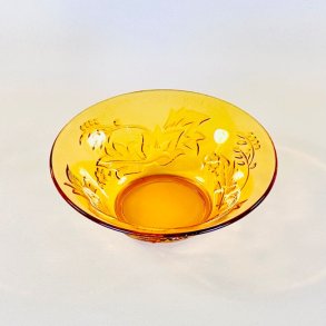 Glasskål - lille, gylden 