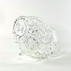 Glassk�l - vintage jardiniere, rund