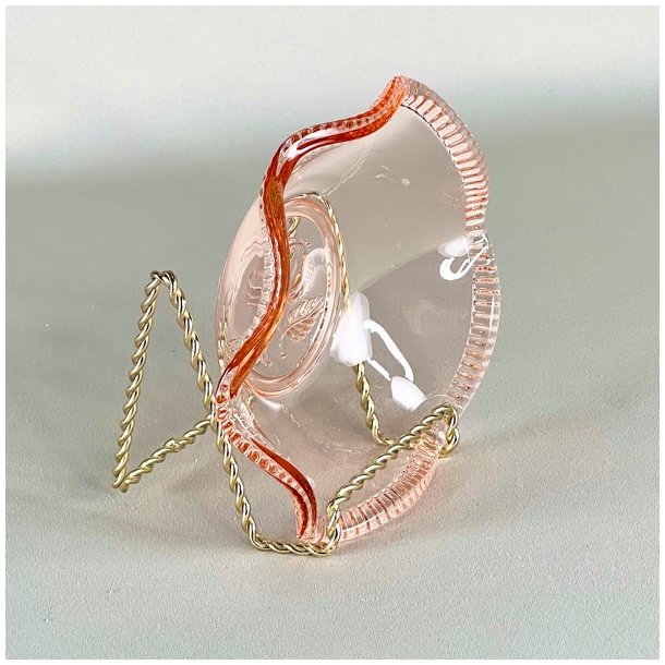 Glasskl - blondekant, lille, lyserd 