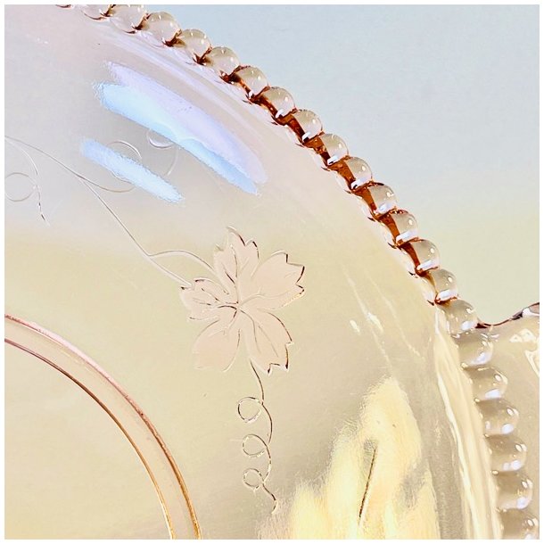 Glasskl - lyserd, perlekant