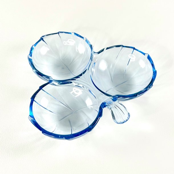 Glasskl treklver - azurblt glas 