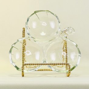 Glasskl treklver, klart glas