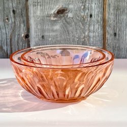 Sklest (2 stk) - lyserdt presset glas