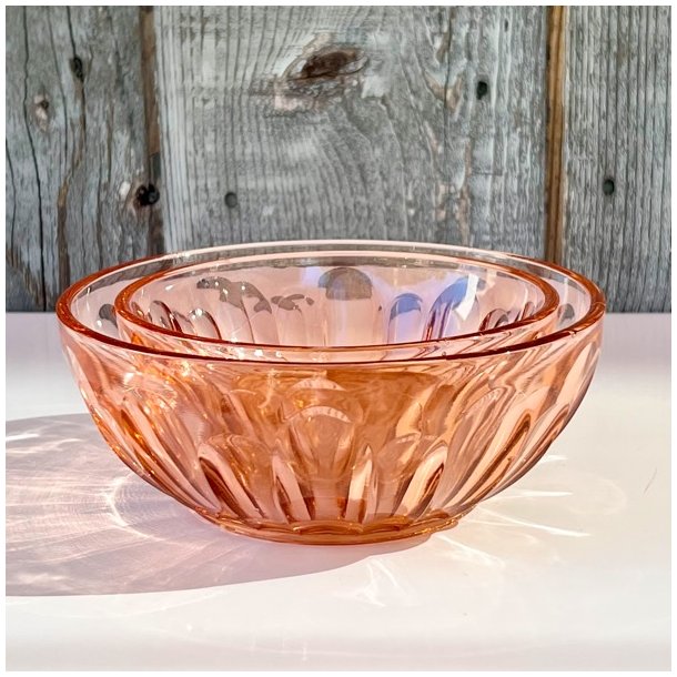 Sklest (2 stk) - lyserdt presset glas