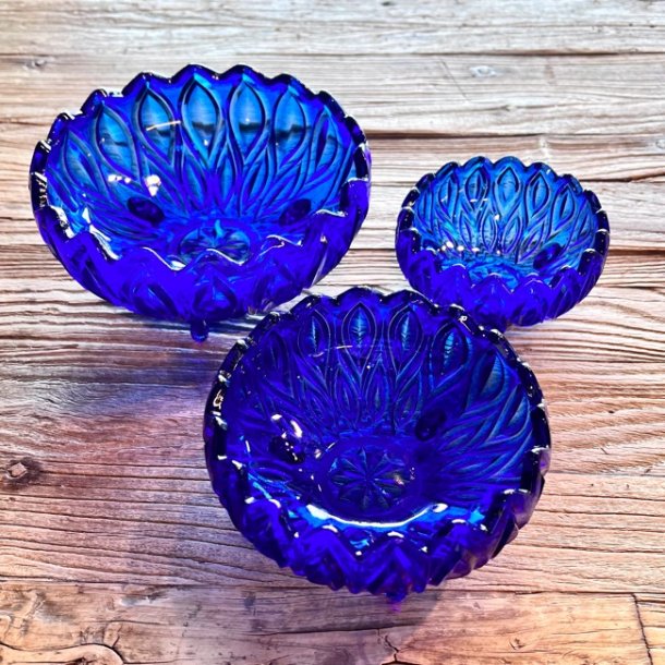 Glasskl - bl, presset glas 